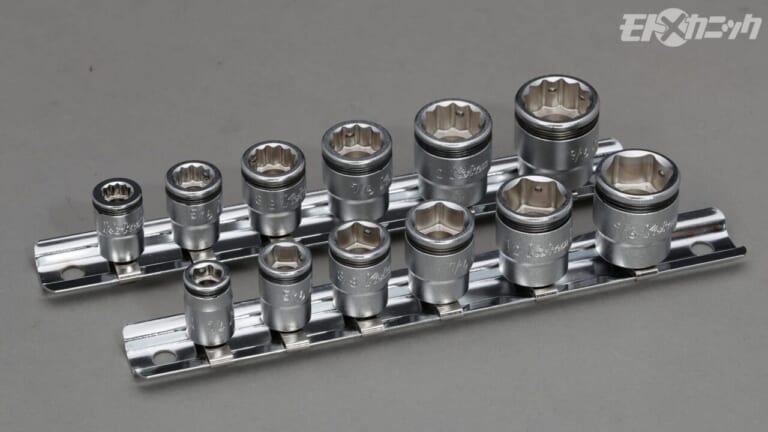 山下工業研究所｜RS2455AS/6 1/4"SQ 12角ナットグリップソケット レールセット(インチサイズ) / RS2450AS/6　1/4"SQ ナットグリップソケット レールセット(インチサイズ)｜【ハーレーDIYメンテユーザー必見】アメリカ市場からのリクエストに応えてインチサイズのZ-EALソケットがついに登場