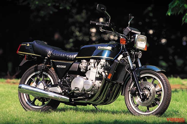 1979年に登場した、KAWASAKI Z1300のフロントから右サイトを撮影した写真｜「まさに怪物…」日本人には気軽に乗りこなせない。それでもロングセラーとなったカワサキの名車。生産終了から37年経った今も絶大な人気を誇る［Z1300］を紹介