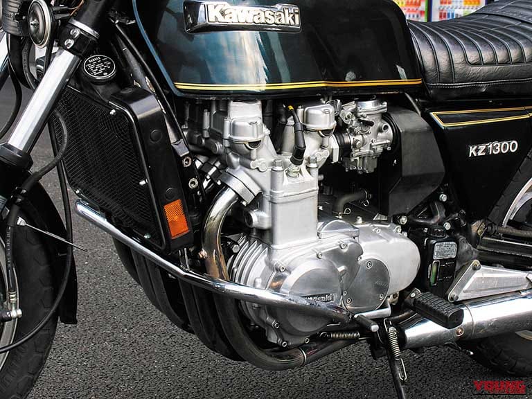 1979年に登場した、KAWASAKI Z1300のエンジン部分｜「まさに怪物…」日本人には気軽に乗りこなせない。それでもロングセラーとなったカワサキの名車。生産終了から37年経った今も絶大な人気を誇る［Z1300］を紹介