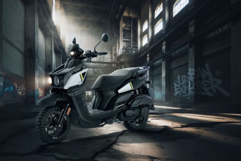 YAMAHA BW'S｜タフなブロックタイヤ125ccに城跡グラフィックを融合。特別シールドとスエード調シートを備えた台湾ヤマハ「BW’S」特別限定車が登場【海外】