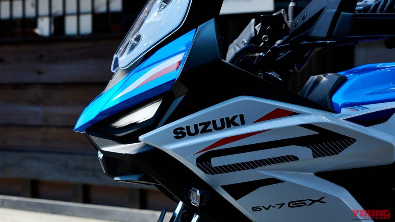 100万円切りも視野!? 名機ミドルVツインを受け継いだ電脳武装クロスオーバーにして、旅を変える一台。スズキ「SV-7GX」情報総まとめ