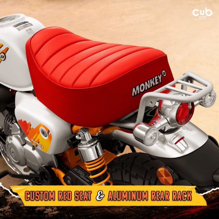 HONDA MONKEY EX CUSTOM｜赤いシートにライトガード、伝説のバハが蘇る! タイCUB Houseが放つホンダ「モンキー125」のBAJA仕様が登場【海外】
