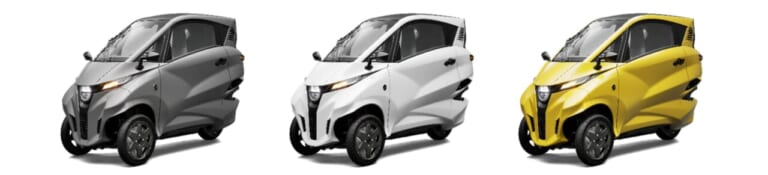 LEAN MOBILITY Lean3｜普通免許で乗れて、雨でも快適なキャビン&エアコン完備! 最大28度傾く新感覚3輪EV「Lean3」が169万円で登場