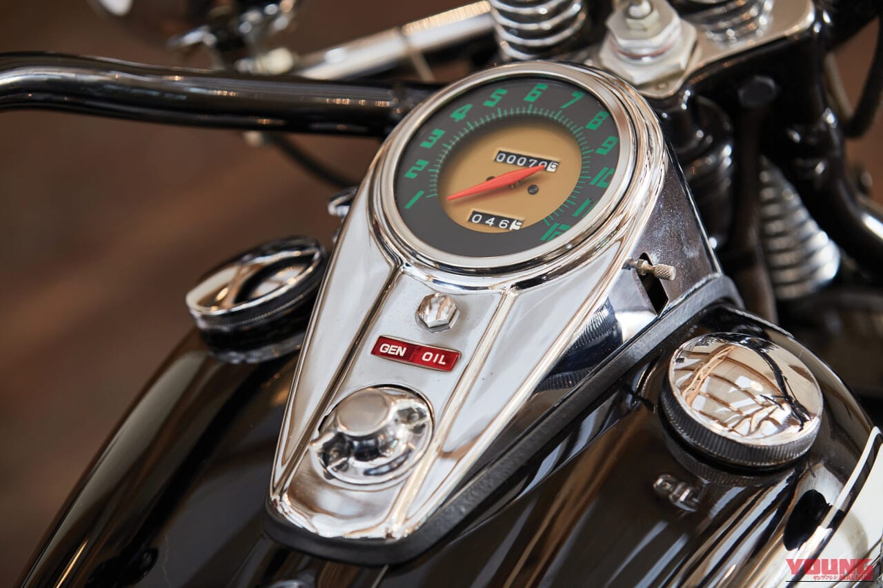 1949年製のハーレーダビッドソンのサービスカーベースのポリスバイクのメーター｜なんと…「94年前に誕生」ハーレーの三輪モデル。今の時代にはない剥き出しの機能美が印象的！ 警察車両として重宝されたユニークな特性を解説。