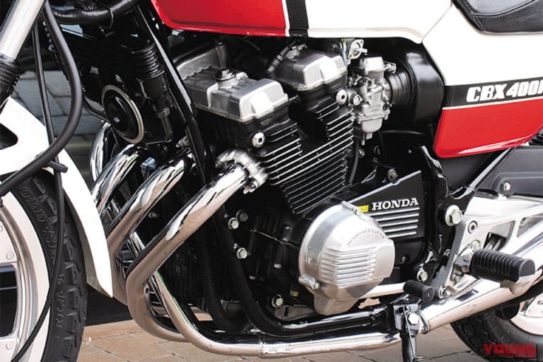 ホンダの初代CBX400Fのエンジン｜なぜ人気再燃？新型投入で脚光を浴びる「400cc×4気筒」。かつての名車にも注がれる熱視線。高値で取引される事例も［ホンダ・CBX400F］