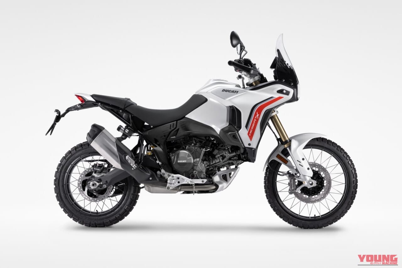 DUCATI DESERT X｜アルミニウム製モノコックフレームで軽量化! 可変バルブタイミングIVTを新採用したドゥカティ新型V2ツイン2車が国内導入開始【ハイパーモタードV2 SP/デザートX】