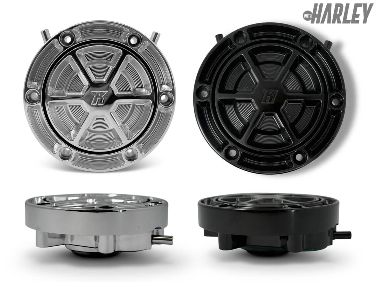 KODLIN USA|Ascent Pro ガスキャップ グロスブラック/マットブラック/クロム 24-up ツーリング用|ヨーロッパ、USAから輸入するスズキ&アソシエイツが取り扱う新作ハーレーパーツ
