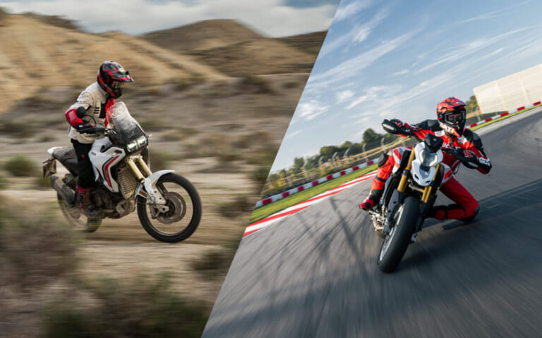 DUCATI HYPERMOTARD V2 SP / DESERT X｜アルミニウム製モノコックフレームで軽量化! 可変バルブタイミングIVTを新採用したドゥカティ新型V2ツイン2車が国内導入開始【ハイパーモタードV2 SP/デザートX】