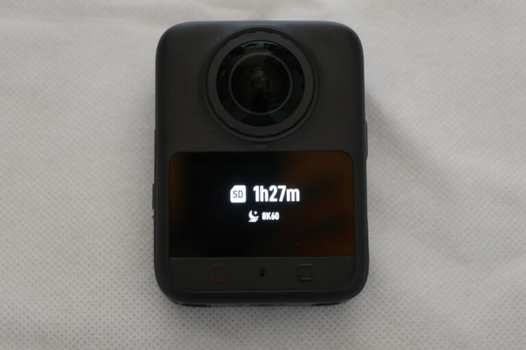 DJI Osmo 360 IIに挿入したSDカードの残量表示|「この進化は嬉しい…」DJI Osmo 360 IIが登場!ライダーにとって見逃せない新機能を採用! 実機でその実力をチェック!