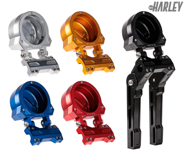 VITY'S DESIGN|ソフテイル純正シングルメーター(丸形)対応 Vity's Design製 Adjustable ライザー 装着車専用ゲージハウジング|ヨーロッパ、USAから輸入するスズキ&アソシエイツが取り扱う新作ハーレーパーツ