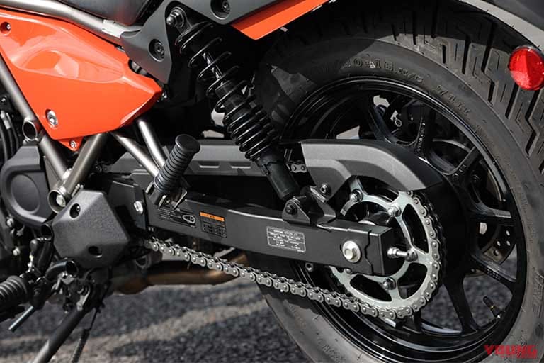 カワサキのエリミネーター2026年モデルのリヤ足まわり|「クルーザー系は好きになれない…」有名ライダーが試乗で漏らしたホンネ。カワサキの大ヒットモデル エリミネーターに乗って分かった、そんなネガを吹き消す魅力とは