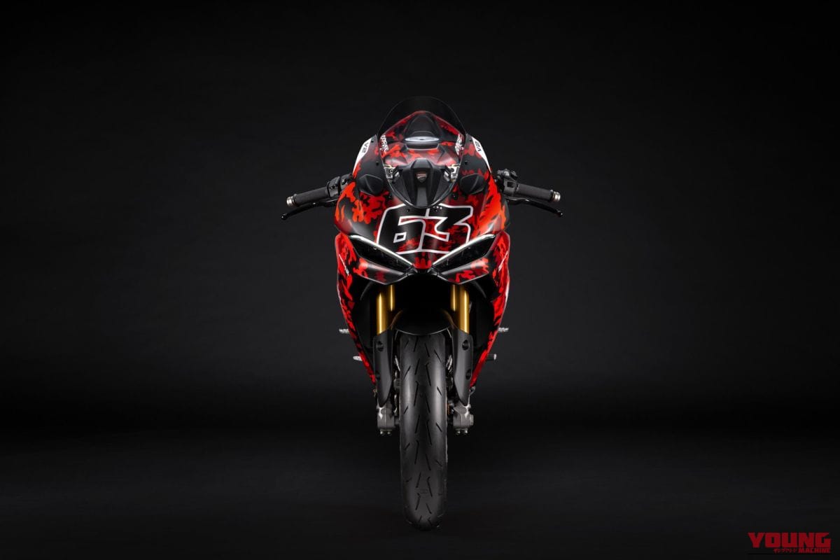 DUCATI PANIGALE V2｜鍛造ホイール装備で約1.5kg軽量化。ドゥカティのVツインスーパースポーツ×マルケス＆バニャイア特別仕様車でMotoGPのDNAをその手に！【PANIGALE V2 MM93/FB63】