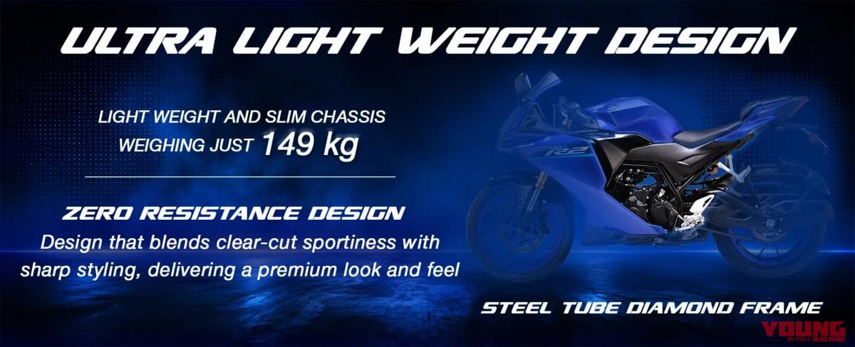 YAMAHA YZF-R2|税込約40万円から! R9直系の空力カウルを備えた新世代200ccスーパースポーツ「YZF-R2」&調整式サス装備「YZF-R2M」がインドでデビュー【海外】