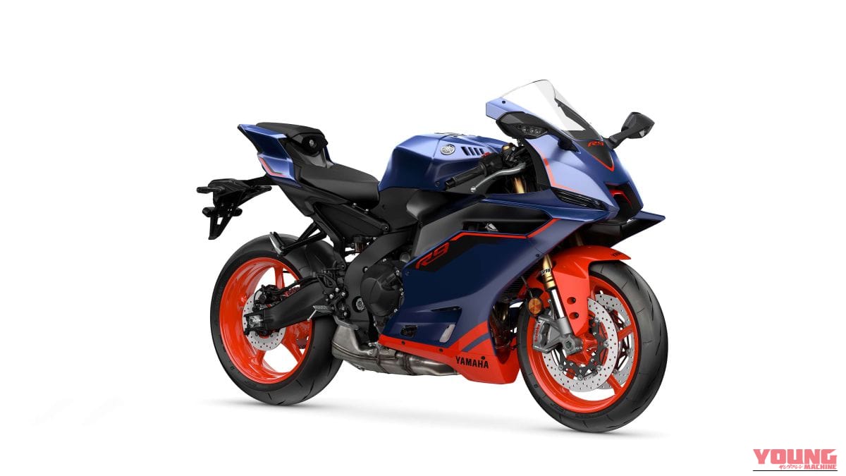 YAMAHA YZF-R9｜つや消し紺に朱色の差し色が映える! 新色2色を引っ提げてヤマハの120馬力3気筒スーパースポーツ「YZF-R9」2027年モデルが登場