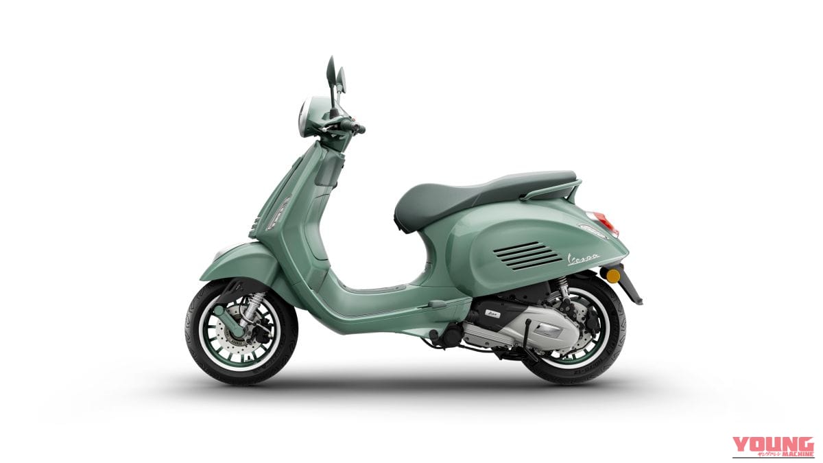 ｜【限定30台】初代Vespa 98着想のホイールと冷却グリルが復活! トーン・オン・トーンのグリーン仕立て「プリマベーラ 80th」が国内予約スタート
