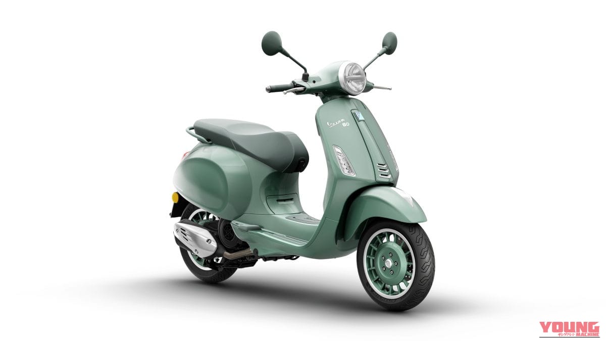 |【限定30台】初代Vespa 98着想のホイールと冷却グリルが復活! トーン・オン・トーンのグリーン仕立て「プリマベーラ 80th」が国内予約スタート