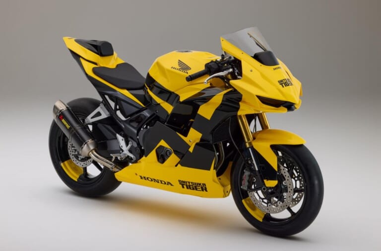 Onitsuka Tiger Honda Mid Sports Concept｜フルカウル版CB750ホーネット!? タイガーイエローと黒ストライプが躍動するホンダ×オニツカタイガーのミドルスポーツコンセプトがミラノで公開【海外】