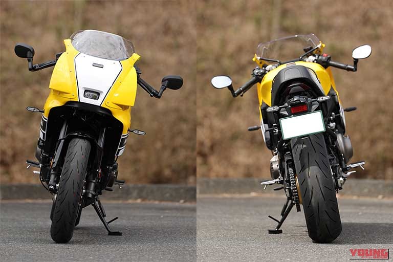 YAMAHA XSR900 GPの正面と後面｜「見る者を魅了する造形美」スズキ GSX-8Tとヤマハ XSR900 GPのディテールを写真でチェック！