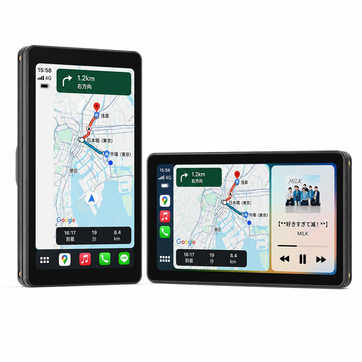 CIELスマートモニター M26|【スマホ熱暴走・振動対策の決定版】1万3980円でApple CarPlay&Android Auto対応!CIELから5インチスマートモニター「M26」登場