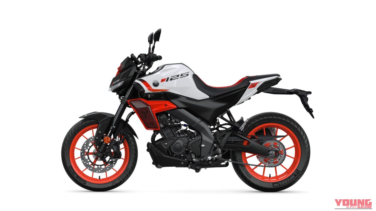 ｜鋭い眼光のフロントマスクとレッドラインホワイト導入! VVA搭載125ccストリートファイター「MT-125」が2027年モデルでさらに進化【海外】