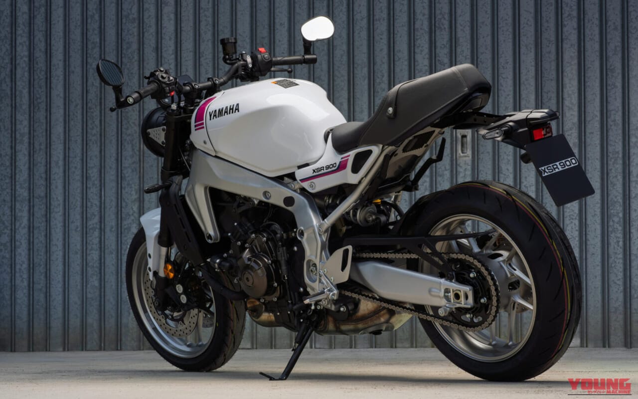 YAMAHA XSR900|90年代レーシングヘリテージの再臨!名車YZF750R/SPのグラフィックを彷彿とさせるヤマハ「XSR900」ネオンホワイトが登場【海外】