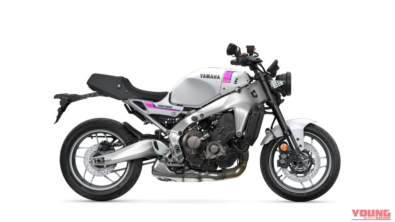 YAMAHA XSR900|90年代レーシングヘリテージの再臨!名車YZF750R/SPのグラフィックを彷彿とさせるヤマハ「XSR900」ネオンホワイトが登場【海外】