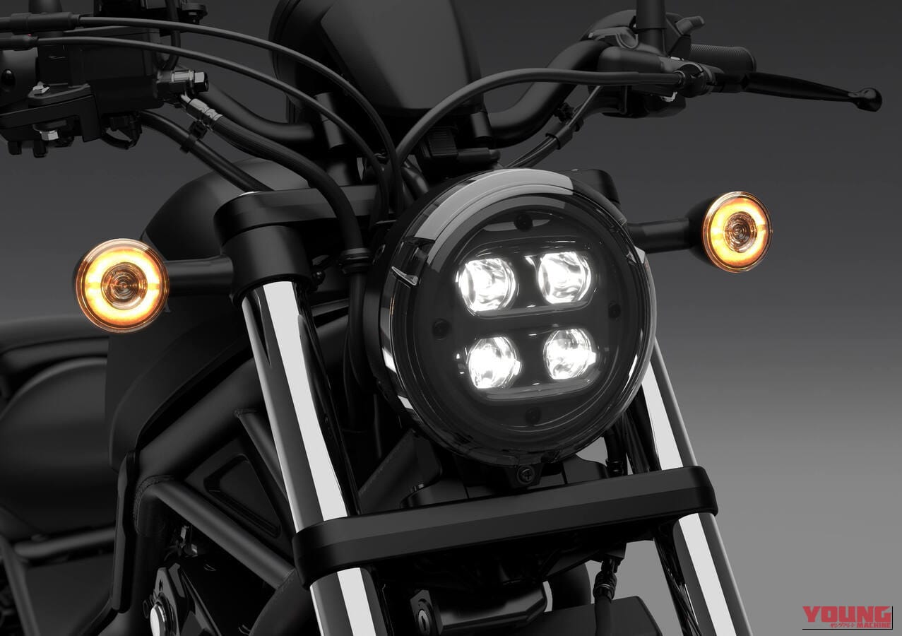 HONDA CMX500 REBEL｜丸型3.5インチTFT液晶＆6ボタンSW! 先進コックピットとEクラッチを備えたレブル500(CMX500)2027年モデルが欧州で登場【海外】