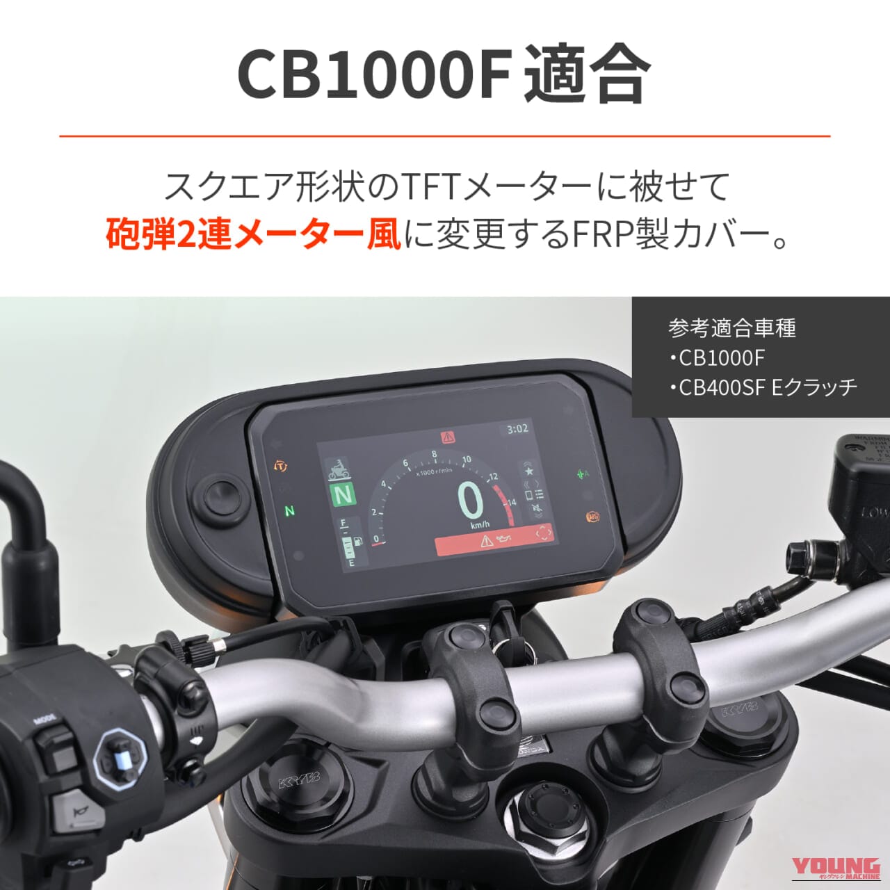 CB_クラシックデュアルメータールックカバー｜TFTメーターが一瞬でCB黄金期の砲弾2連に昇華！ デイトナが放つ必殺アイテム「クラシックデュアルメータールックカバー」