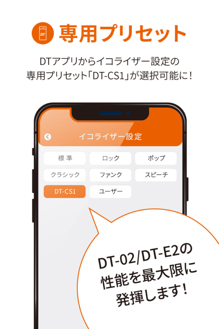 DT-02/E2専用スピーカー_DT-CS1|インカム「DT-02/E2」の音質が劇的進化!高音質&快適性を徹底追求した専用スピーカー「DT-CS1」が登場
