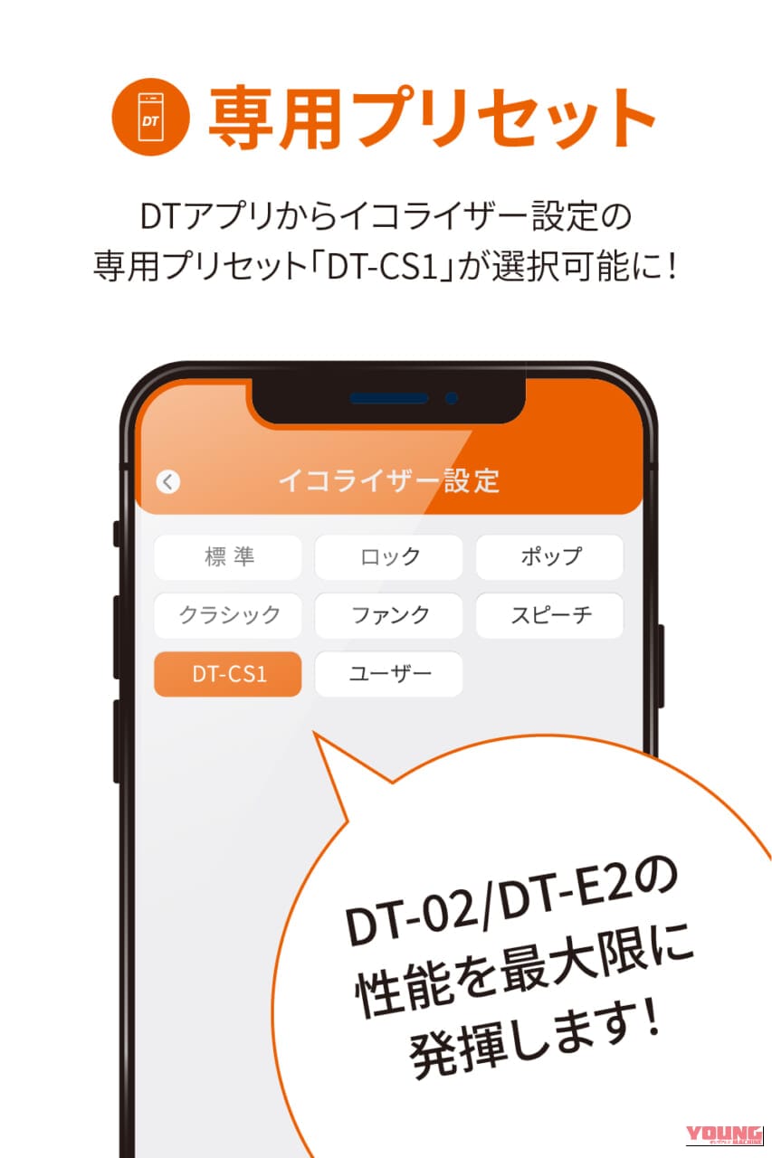 DT-02/E2専用スピーカー_DT-CS1|インカム「DT-02/E2」の音質が劇的進化!高音質&快適性を徹底追求した専用スピーカー「DT-CS1」が登場