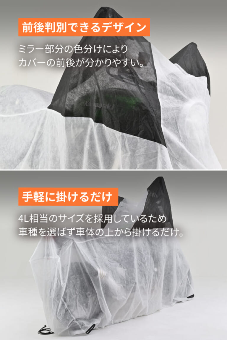 バイクカバー エアヴェール｜ガレージ派も屋外併用派も要注目！ 愛車をホコリと微細なキズから守り抜く「バイクカバー エアヴェール」が登場