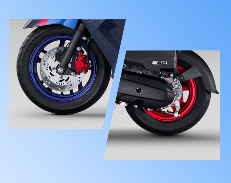 HONDA NS125FX｜舞い降りる剣をその手に! 中国ホンダの原付二種スクーターに白青のボディに赤青分色ホイールが映える「フリーダムガンダムコラボ限定版」登場【NS125FX】