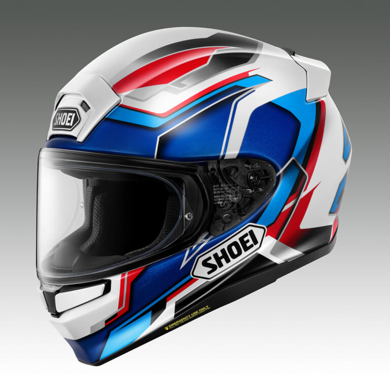 Z-9_LeanAngle(RED/BLUE)|レプリカじゃなくても超レーシー!SHOEI『Z-9』に直線ラインが映える新柄「リーンアングル」登場!2027年1月発売