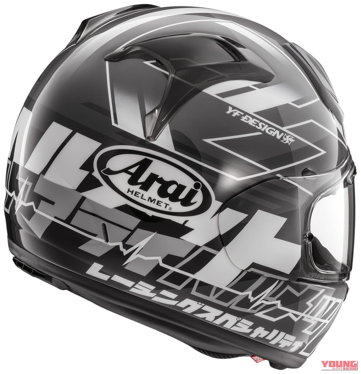 X-SNC KATAKANA (GRAY)｜あえての「アライヘルメット」カタカナ表記が渋い！軽量フルフェイス『X-SNC』の新グラフィックが2026年12月に登場