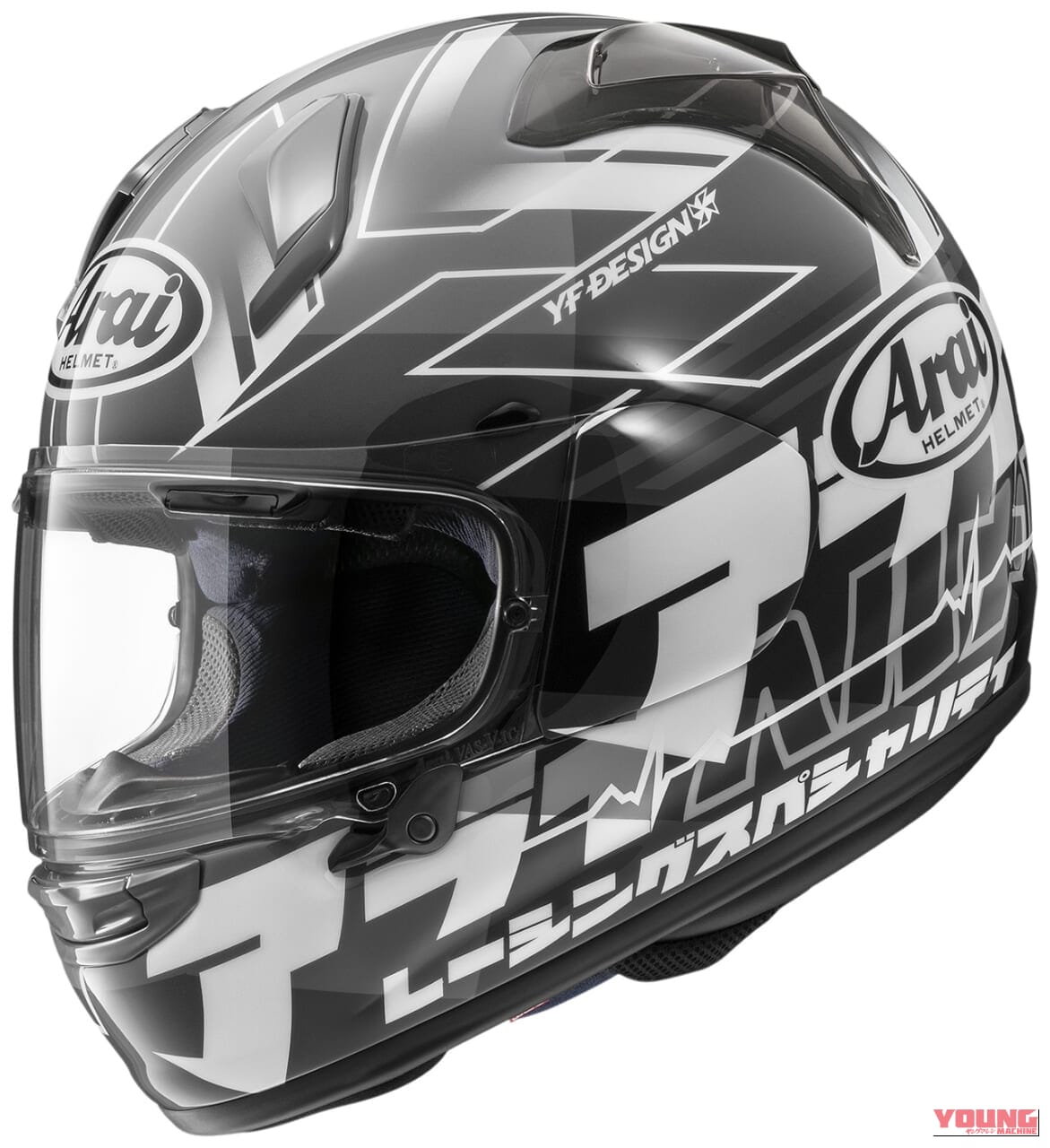 X-SNC KATAKANA (GRAY)｜あえての「アライヘルメット」カタカナ表記が渋い！軽量フルフェイス『X-SNC』の新グラフィックが2026年12月に登場