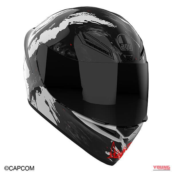 AGV K1 S SF6 GOUKI SUMI/WHITE/RED｜ジュリ、キャミィ、豪鬼、ケンがヘルメットに! AGVのフルフェイス「K1 S」が魅せるストリートファイター6世界観とMotoGP直系安全性能