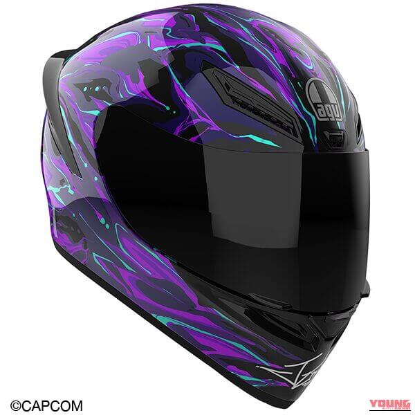 AGV K1 S SF6 JURI BLACK/PURPLE/CYAN|ジュリ、キャミィ、豪鬼、ケンがヘルメットに! AGVのフルフェイス「K1 S」が魅せるストリートファイター6世界観とMotoGP直系安全性能