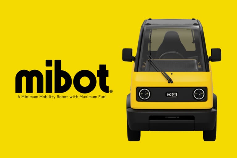 KG MOTORS MIBOT｜最高速度60km/h＆航続100km! ドア・エアコン完備の1人乗り超小型EV「ミボット」が量産基盤を強化
