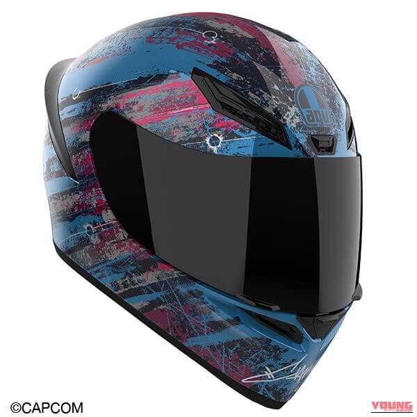 AGV K1 S SF6 CAMMY BLUE/PINK/GREY|ジュリ、キャミィ、豪鬼、ケンがヘルメットに! AGVのフルフェイス「K1 S」が魅せるストリートファイター6世界観とMotoGP直系安全性能