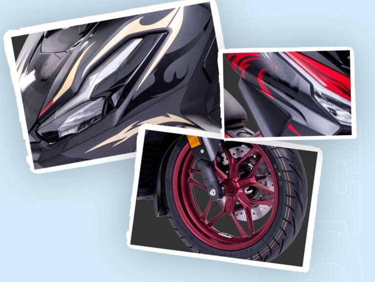 クモの巣風グラフィックに空気圧モニターまで標準装備! ホンダの350cc版フォルツァ+アドベンチャースクーターに歌舞伎クマドリ顔の限定車が中国で登場【海外】｜クモの巣風グラフィックに空気圧モニターまで標準装備! ホンダの350cc版フォルツァ+アドベンチャースクーターに歌舞伎クマドリ顔の限定車が中国で登場【海外】