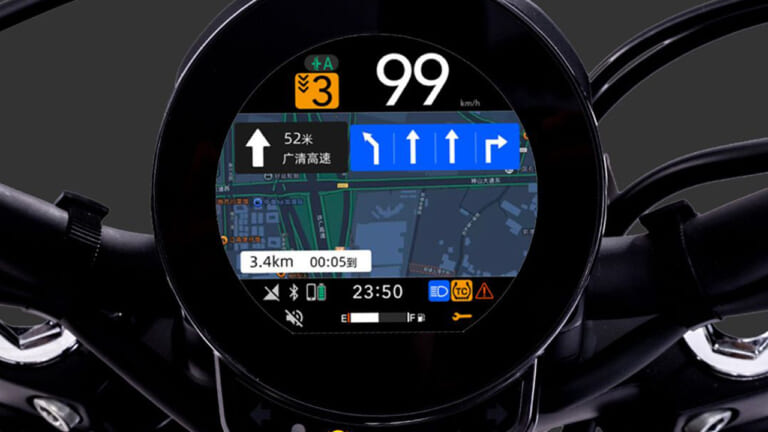 3.6インチの丸型カラー画面にナビ地図がそのまま映る! ホンダが「レブル(CM)250 / 500」の最新コクピットを中国で初公開【海外】｜3.6インチの丸型カラー画面にナビ地図がそのまま映る! ホンダが「レブル(CM)250 / 500」の最新コクピットを中国で初公開【海外】