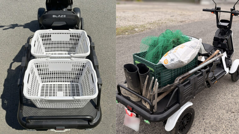 初回ロットが完売した、30kg積載の低床荷台×500Wパワー! 免許返納世代とビジネス層を惹きつける“小さな軽トラ”「ブレイズ イーカーゴ」の魅力