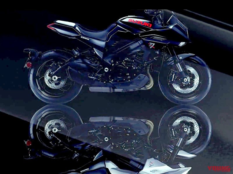 ミラノショーでのスズキの注目 19新型katana カタナ のブラックが登場 Webヤングマシン 新車バイクニュース
