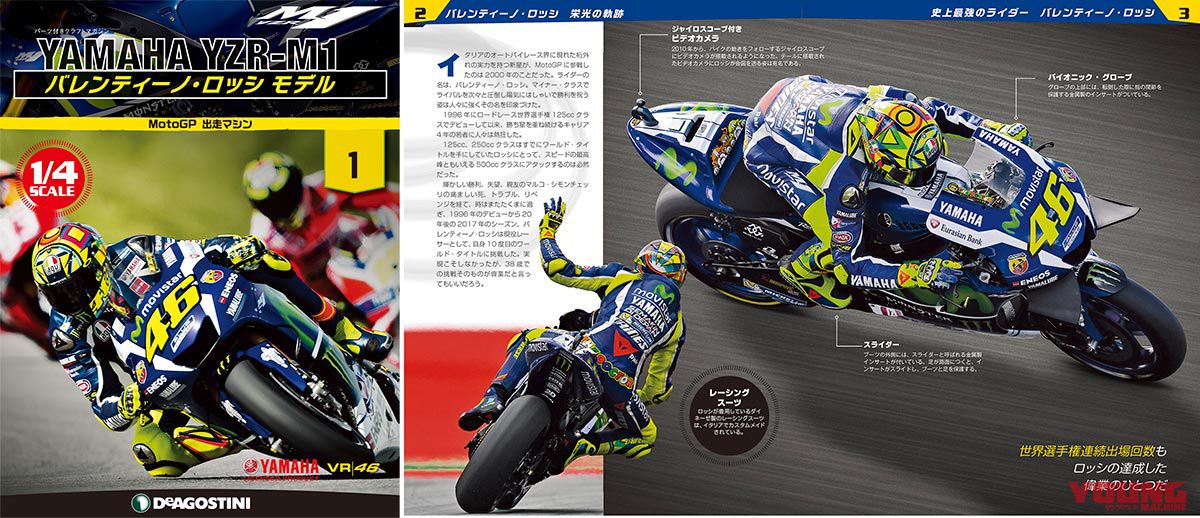 史上最強のライダー”バレンティーノ・ロッシの愛機YZR-M1を1/4ビッグスケールで組み立てる│WEBヤングマシン｜新車バイクニュース